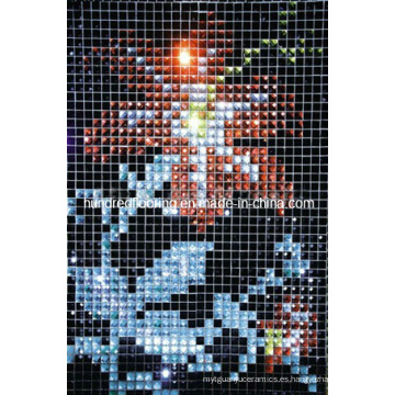 Espejo de mosaico de vidrio patrón de mosaico de diamante (HD039)